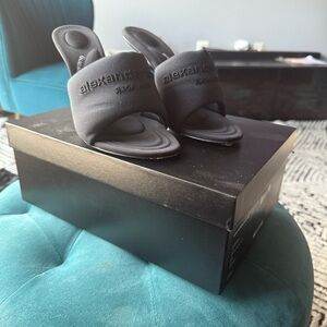 Alexander Wang Black Lycra Mules